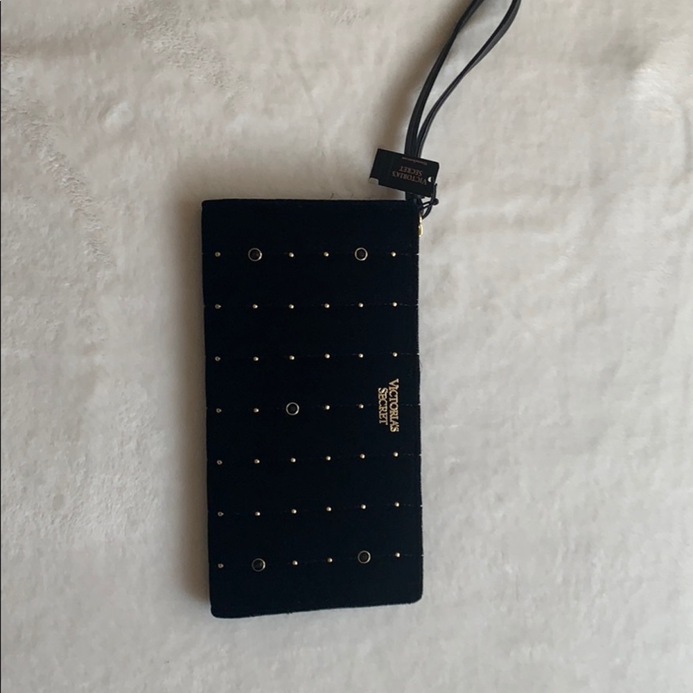 VS Velvet Crushed Bedazzled Wristlet